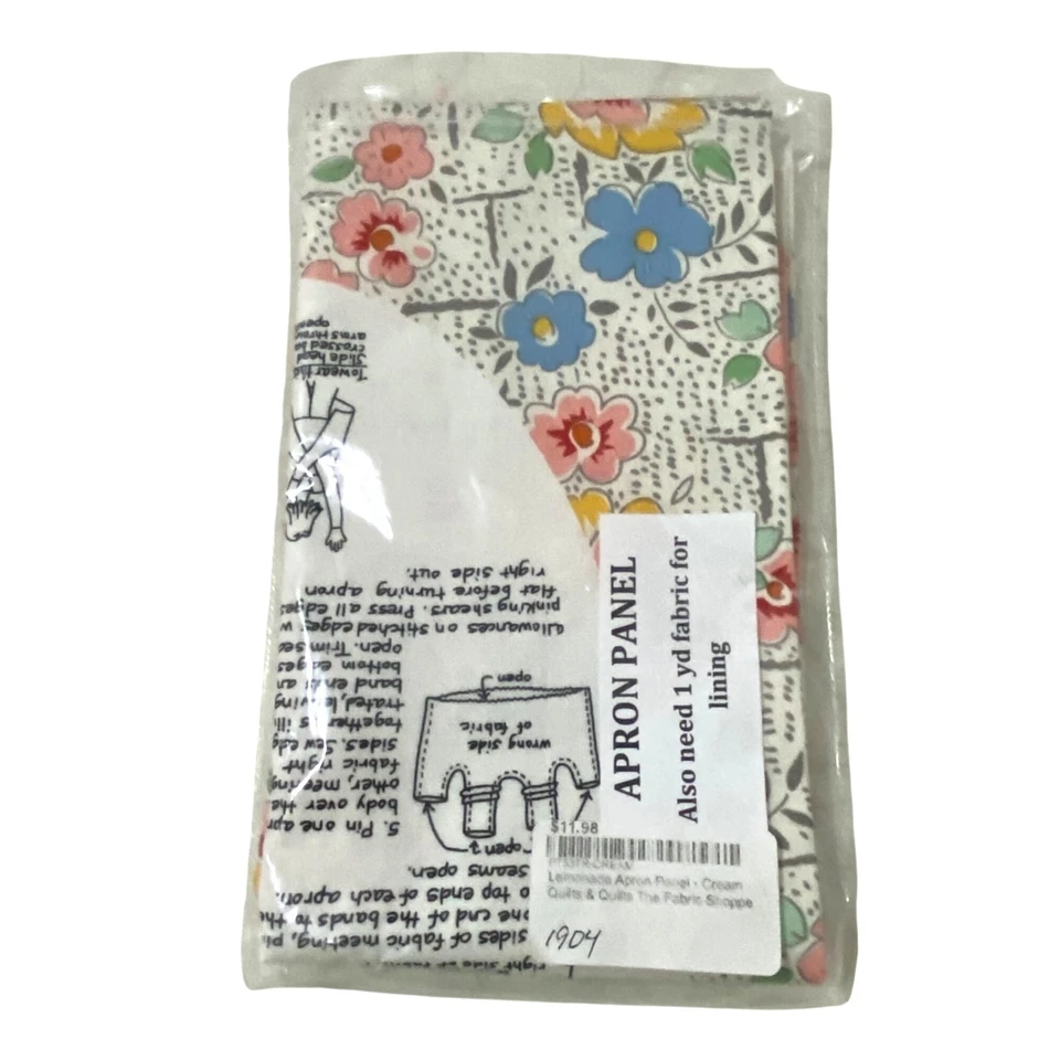 Apron Panel Lot of 2 and Clothespin Pattern Sewing Crafting DIY Foodie Kitchen - Image 4 of 4