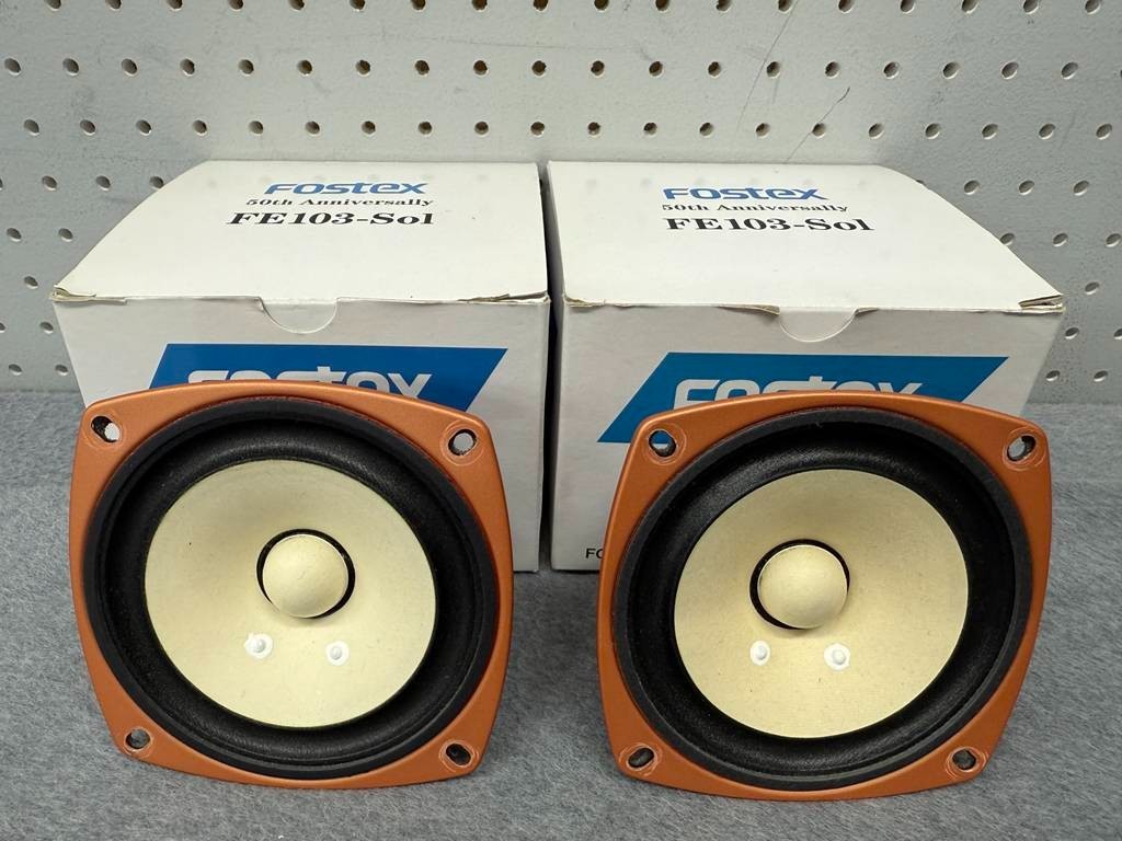 FOSTEX FE103-Sol 10cm Cone Full Range Speaker Unit PAIR 8 Ω USED