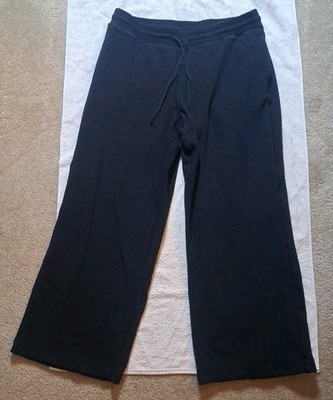 Kotn Sweatpants Women s XXL Black Wide Leg Baggy Portugal Cotton Drawstring