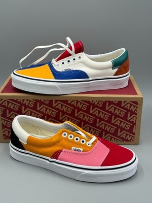 VANS Era Canvas Colorblock Patchwork Sneaker Shoe Women Sz 8 EU 38.5 VN0A38FRVMF