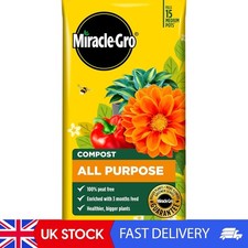 Peat Free Compost 75L | All-Purpose Garden Soil for Flowers & Veg | Miracle-Gro 0.37 per litre