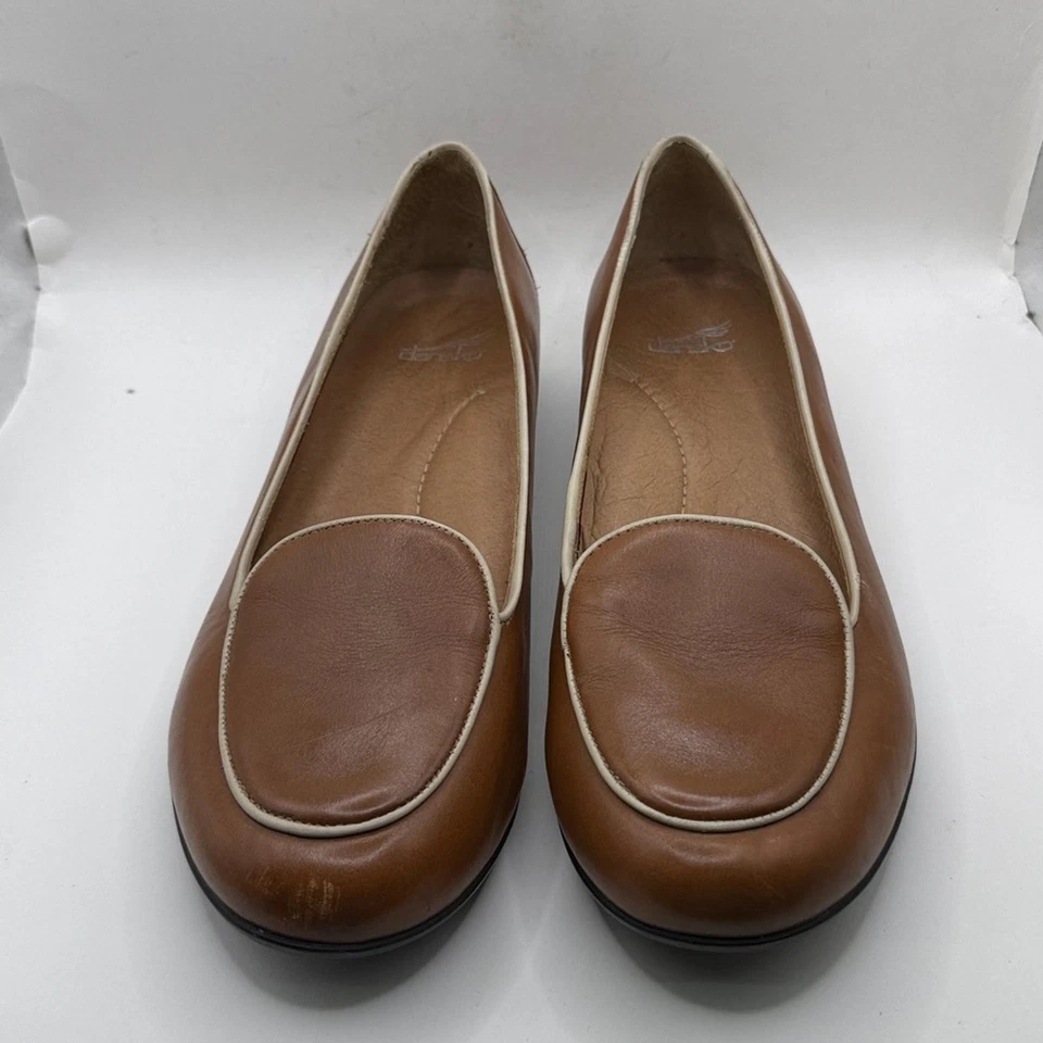 Женские мокасины Dansko модель Natascia без шнуровки коричневая кожа размер 10 - Изображение 3 из 4