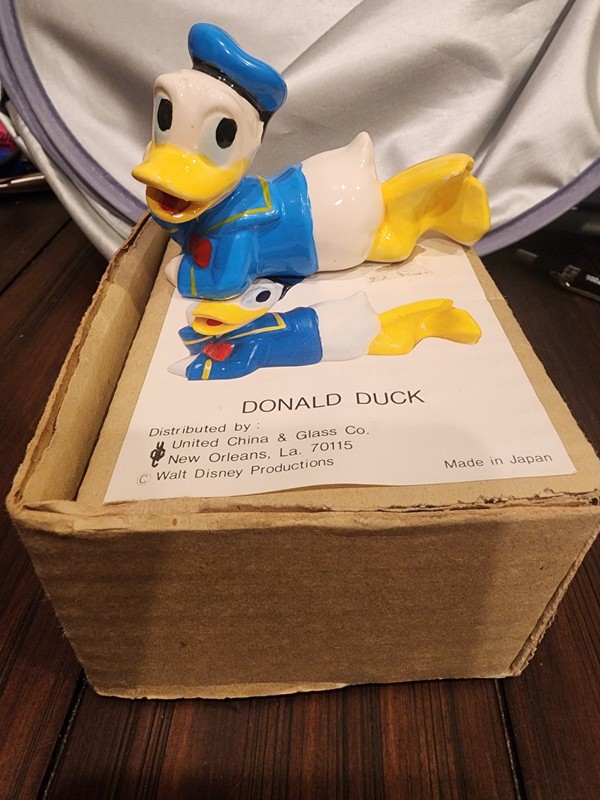Vtg UCGC Japan Donald Duck Figurine WDP Original Box Mint Condition 