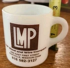 Vintage Coffee Cup LMP Maryville Missouri Fire King Anchor Hocking Milk Glass