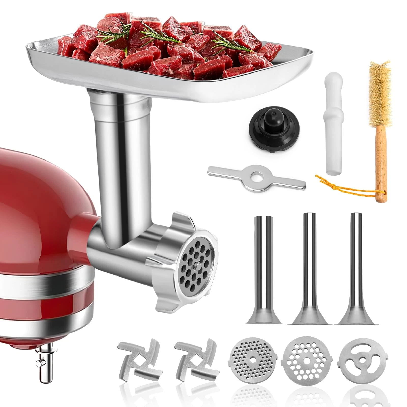 Meat Grinder Attachment for Kitchenaid Stand Mixer Stainless Steel, Meat Grin...