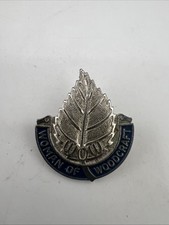 Vintage Woman of Woodcraft WOW Sterling Silver Pin Lapel