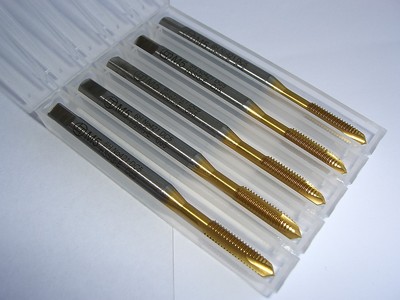 5 x Maschinengewindebohrer DIN371 Durchg. M5 6H TIN NEU