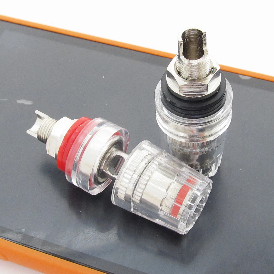 4x High Quality Nickel Plated HiFi Amplifier Speaker Terminal Binding Post 45mm - Image 4 of 4