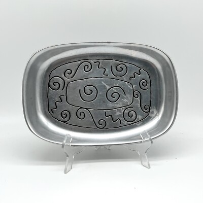 Vintage Pewter Wilton Armetale Reggae Pizzazz Bread Tray 9