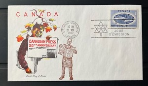 Canada FDC #473  Canadian Press 50th Anniversary   1967