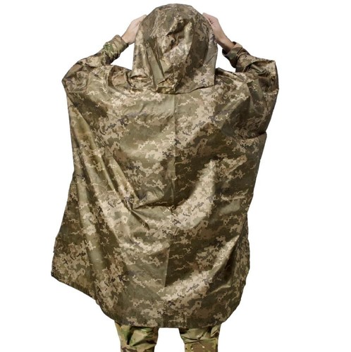 Raincoat Tactical raincoat-poncho (140x210 cm) Hood has drawstrings (can be used - Picture 4 of 8