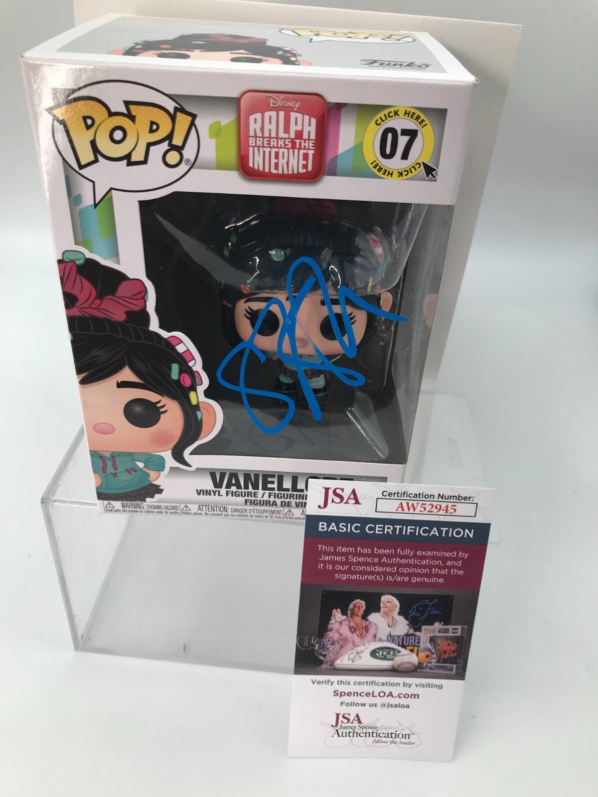 En Oferta Sarah Silverman Signed Auto Funko Pop 07 Vanellope Ralph Breaks Internet Jsa Coa
