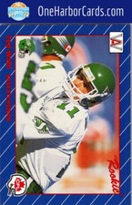 1991 All World CFL Saskatchewan Roughriders Football Card #84 Ted Wahl