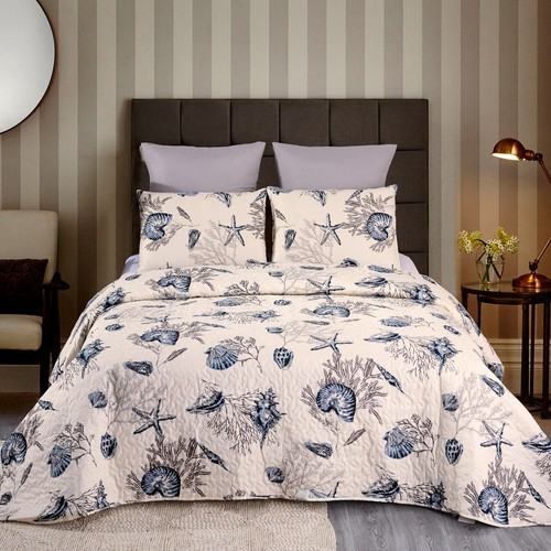 3Piece Lightweight Quilt Set Queen King Size Floral Print Coverlet Bedspread Set - Picture 41 of 45