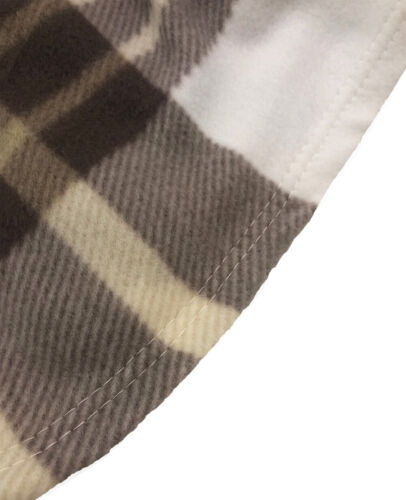 Tartan Throw Checked Large Polar Fleece Warm Soft Blanket Sofa Bed Travel Car - Picture 8 of 18