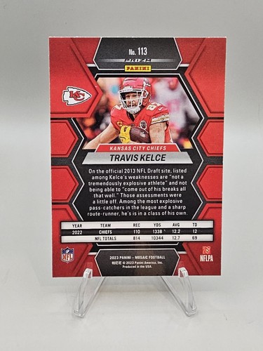 2023 Panini Mosaic - Mosaic Prizm #113 Travis Kelce 🏆 Chiefs - Picture 2 of 2