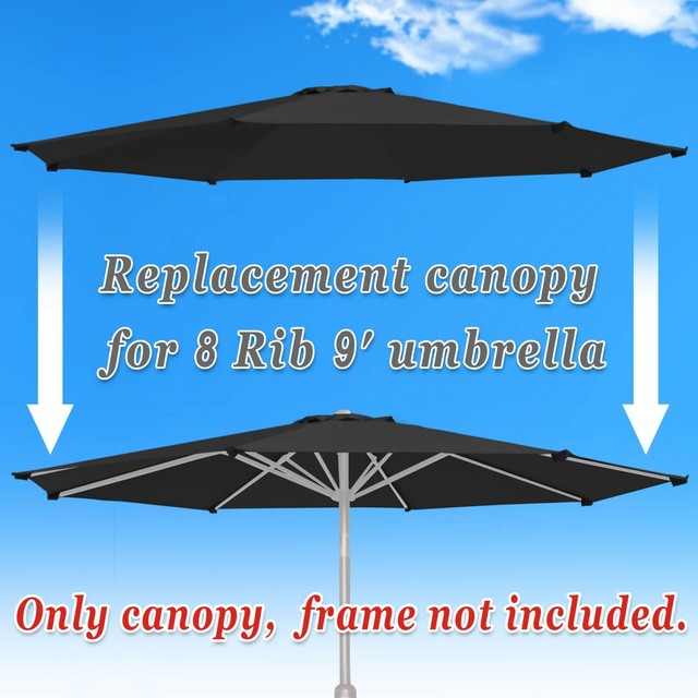 9ft 8Rib Patio Replacement Umbrella Cover Canopy Ployester rib 51 to 52