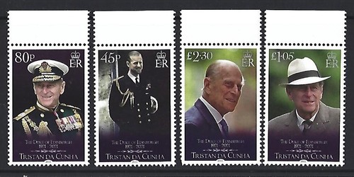 TRISTAN DA CUNHA 2021 DUKE OF EDINBOROUGH MARGINAL SET 4 OF UNMOUNTED MINT, MNH - 第 1/1 張圖片
