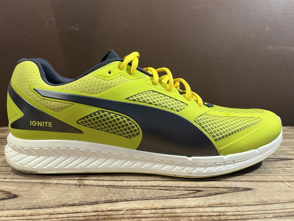 Puma Size 13 Ignite Mesh Running Shoes Men s Size 13 Fluorescent Yellow