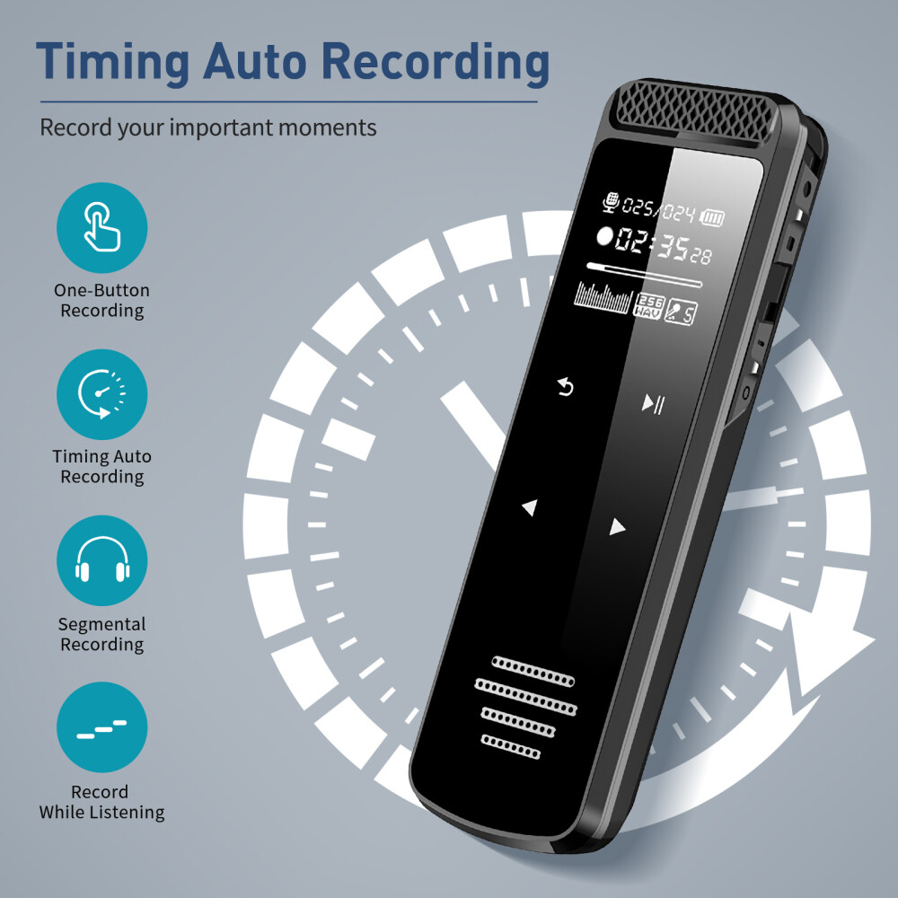 64G Digital Voice Recorder Dictaphone Audio MP3 Player Sound Recording