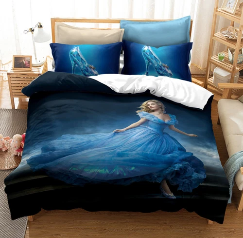 Children Girls Disney Princess 3D Bedding Set Duvet Cover Pillowcase Gifts w1 - Picture 6 of 38