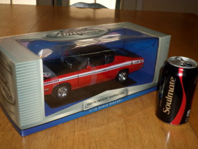 1969 PLYMOUTH BARRACUDA, DIE CAST METAL BODY FACTORY BUILT