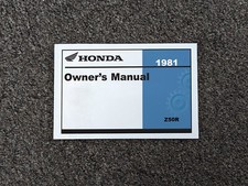 1981 Honda Z50R Mini Bike Motorcycle Owner Operator Manual User Guide
