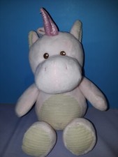 Unicorn Plush Rattle 10 Pink Cream Corduroy Sparkly Horn Kellytoy Baby 2017