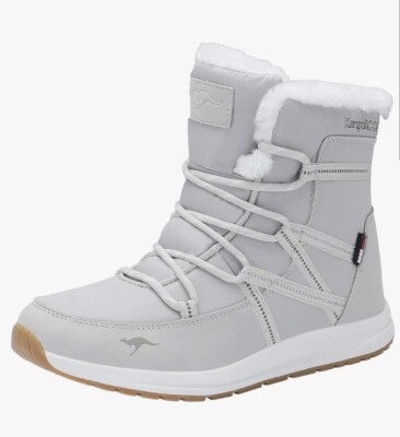 KangaROOS Damen Leyla RTX Stiefel, Stahlgrau, Fleece Gefüttert Uk Größe 4 EU 37 #559
