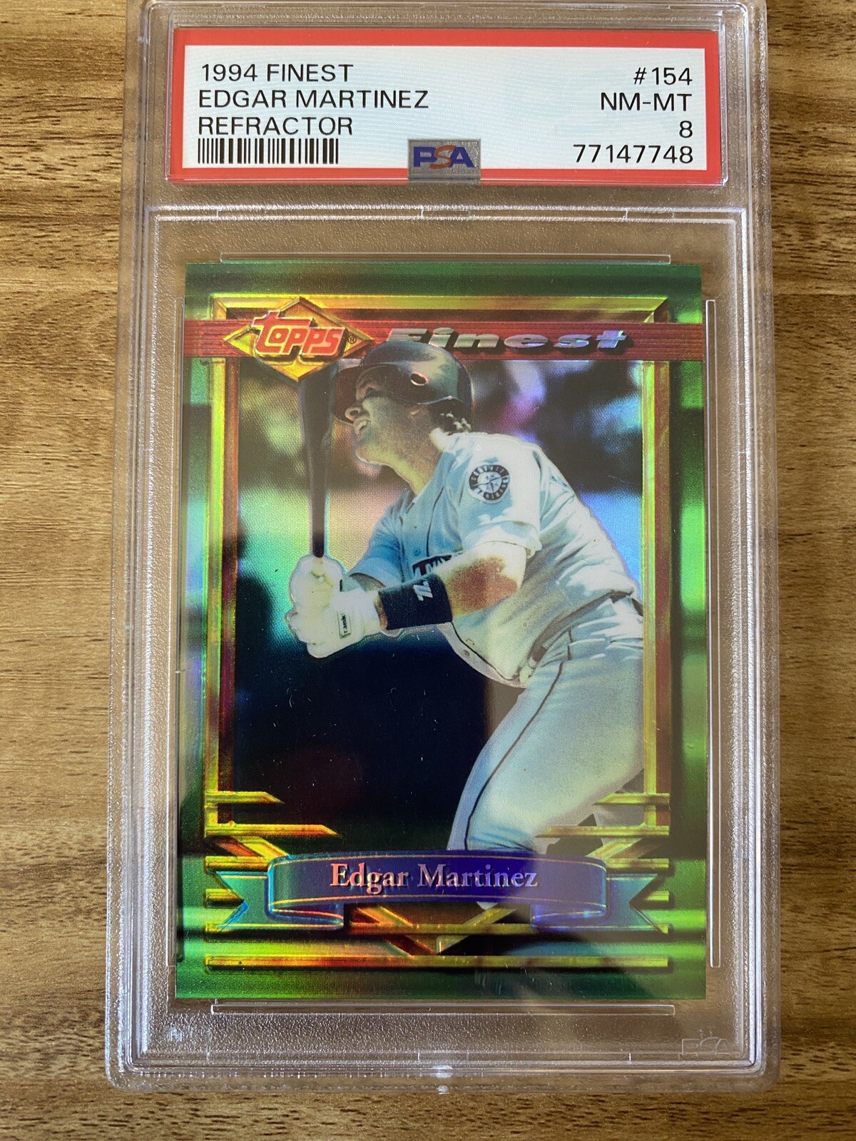 1994 Finest #154 Edgar Martinez Refractor PSA 8 NM-MT