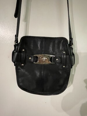Makowsky Leather Crossbody purse Black