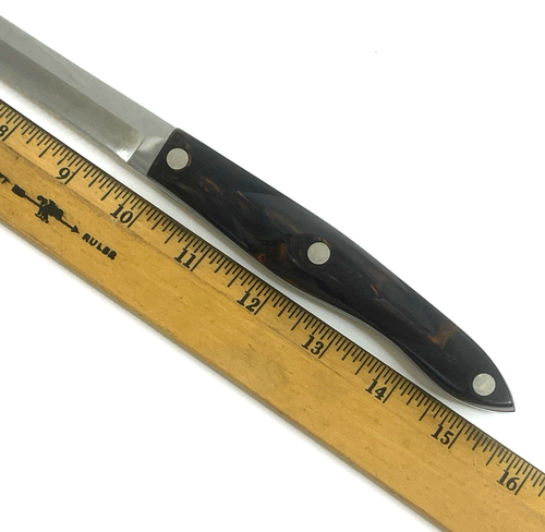 CUTCO 1724 Bread Knife Serrated Blade Dark Brown Marbled Handle USA Classic - Picture 6 of 11