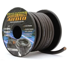 SUNDOWN AUDIO SA-1/0-OFC GA BLACK 100% COPPER WIRE 50 FEET AMPLIFIER CABLE CORD