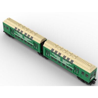 7-Axle Train Carriage 1544 teile MOC-109281 für Personen ab 13 Jahren
