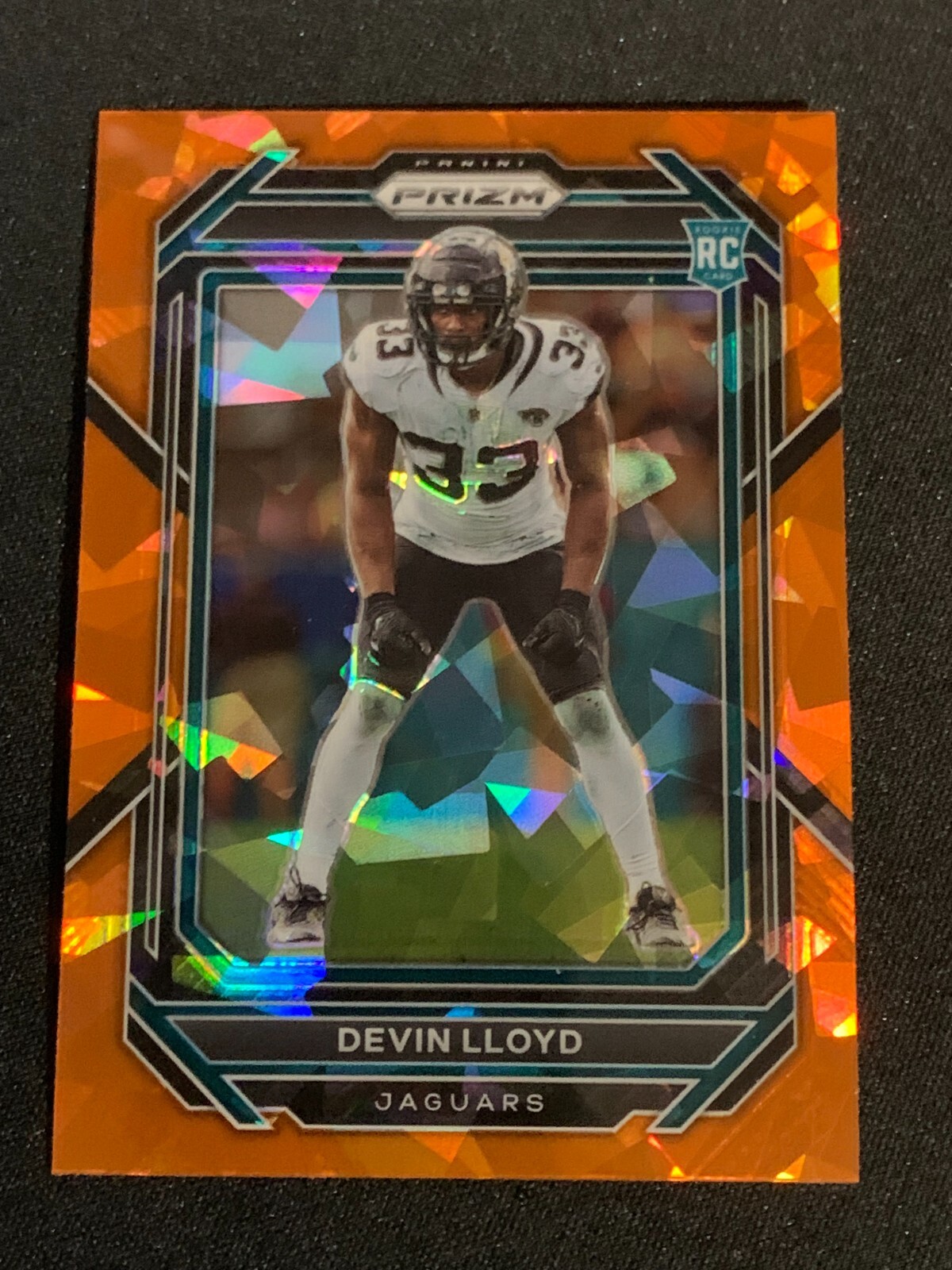 DEVIN LLOYD #376 - 2022 PRIZM - ORANGE ICE PARALLEL - FANATICS EXCLUSIVE - RC
