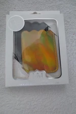 Mirror Mirror Adhesive 2 Pack Cell Phone Pocket Card Holder Gold Black New