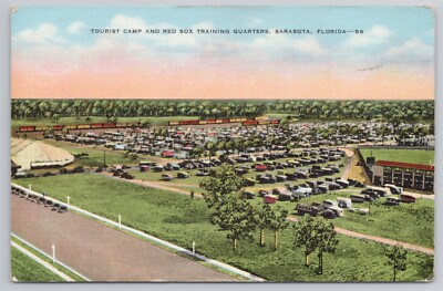 #ad Tourist Camp Red Sox Training Quarters Payne Park Sarasota FL 1940s Postcard $9.87