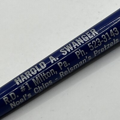 VTG Pen Noel's Chips Reismans Pretzels Pardoe's Peanuts Harold Swanger Milton PA