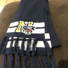 Disney/Mickey Mouse scarf. Adult Sz, Navy/ Ivory, Soft, Fringed, NWOT.