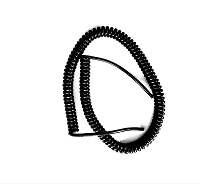 ADVANCED RETRACTABLE CABLES 4 CORE 0.5sqmm COILED BLACK PUR CABLE. 750mm (29.5") COIL LENGTH #