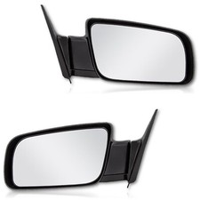 Black Door Side View Manual Foldable Mirror Pair For 1988-2000 Chevy Gmc Truck