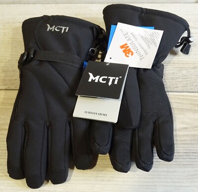 MCTi Waterproof Mens Ski Gloves Winter Warm 3M Thinsulate Snowboard Size Medium