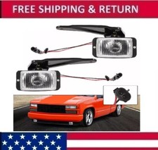 Pair Front Fog Lights Lamps For 1988-1999 2000 Chevrolet C1500 C2500 K1500 K2500