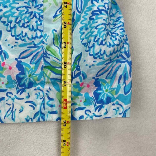 Lilly Pulitzer Dress Size 4 Coastal Blue Lion Around Fiesta Stretch Ruffles - 第 7/11 張圖片