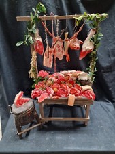 Presepe Napoletano banco carne in cera  KRIPPEN,CRECHE,BELEN,dolly