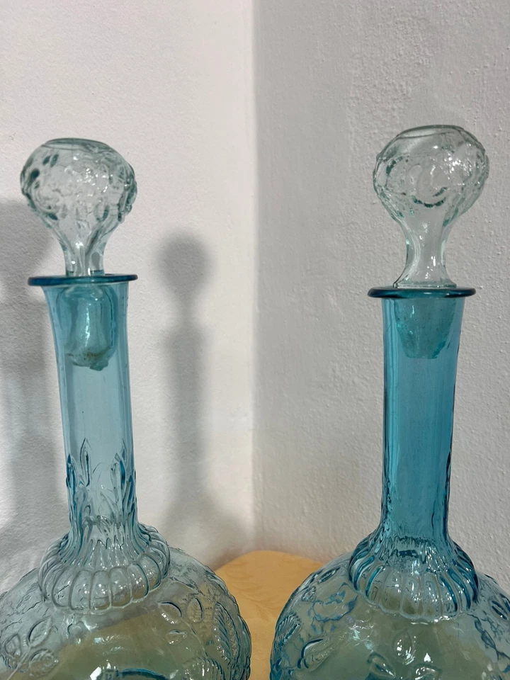 Bottiglie in vetro tonde soffiato della fine del XIX° sec. Italia - Immagine 2 di 4