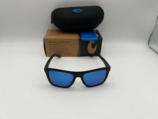NEW Costa Del Mar MAINSAIL Polarized Sunglasses Matte Black / Blue Glass 580G