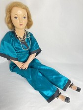 Antique Boudoir Doll 25  Composition Head Chest Hands  Feet Hard Plastic