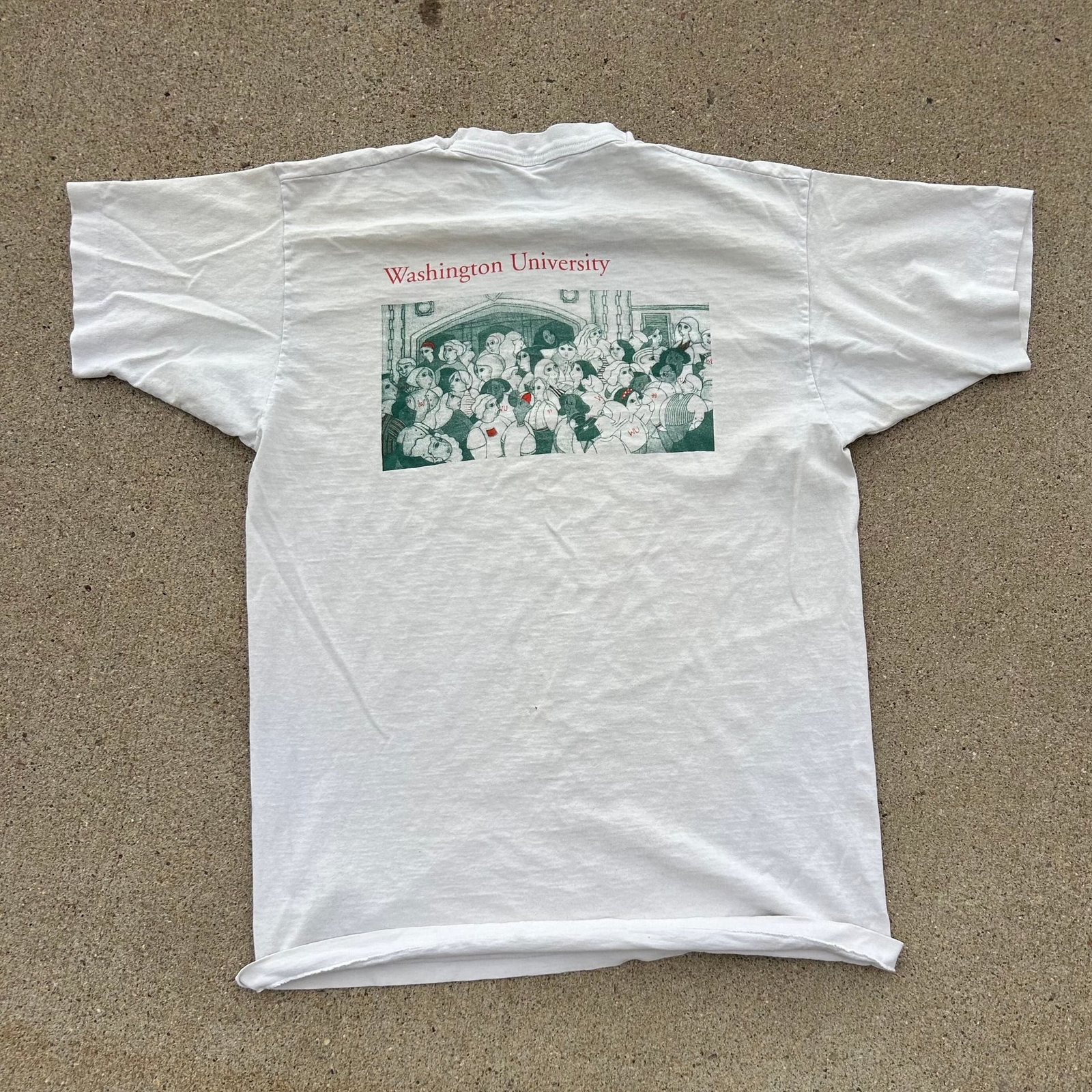 ALTRA T shirt vintage anni 90 punto singolo Washington university taglia L