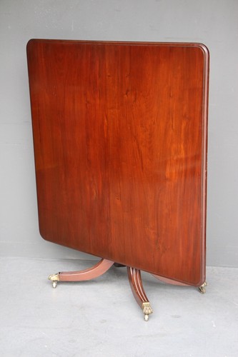 Antique Regency dining table solid mahogany carved sabre legs brass castors 1825 - Picture 8 of 12